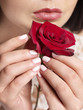 Woman with rose.