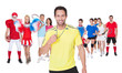 Photo: Large group of sports people Large group of sports people