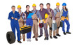 Portrait of happy industrial workers