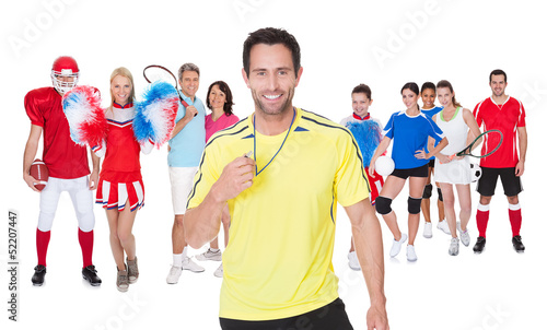 Photo: Large group of sports people Large group of sports people