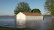 Town of Old York, Illinois, flooded by spring rain