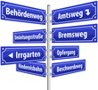 Straßenschilder Behörden, Amtswege ( deutsch )