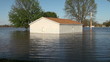 Town of Old York, Illinois, flooded by spring rain