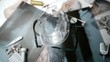 Medical mask falling over medical tools 