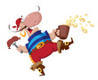 pirate with sausage