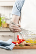 Photo: Whisking eggs in bowl Whisking eggs in bowl
