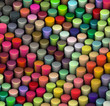 Illustration: 3d beveled cylinder shape in multi rainbow color 3d beveled cylinder shape in multi rainbow color