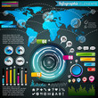 Vector world map design set of infographic elements
