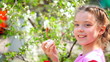 little girl with soap bubbles