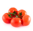Bunch of red tomato over white background