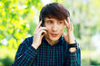 man on phone outdoor
