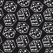 image of dice  Seamless black pattern