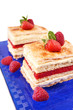 Millefeuille of red berries & fresh mint ( Napoleon )
