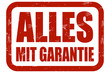 Grunge Stempel rot ALLES MIT GARANTIE