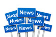 Illustration: Schilder mit News Schilder mit News