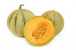deux melons et un demi fond blanc 2