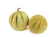 2 melons entiers fond blanc 1