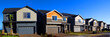Panorama of New Homes in Suburban Neighborhood