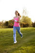 Beautiful running girl