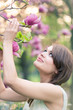 Spring portrait of a beautiful woman