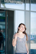 Portrait of a young female traveler