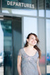 Portrait of a young female traveler