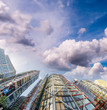 Terrific upward view of Modern Skyscrapers