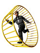 Illustration: Business man running in a Rat race Business man running in a Rat race