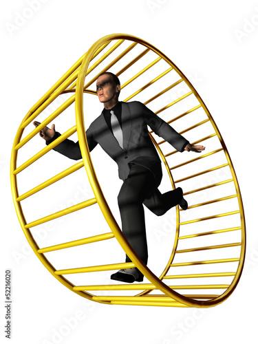 Illustration: Business man running in a Rat race Business man running in a Rat race