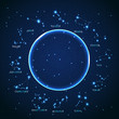 vector of the aries zodiac sign of the beautiful bright stars on