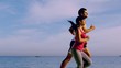 Couple running together