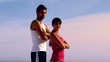 People standing with arms folded