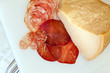 Saucisson, jambon, bacon, fromage, parmesan, italien