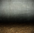 Wall cement and straw background