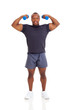 Photo: afro american muscular man showing muscles afro american muscular man showing muscles
