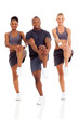 group of people stretching after working out