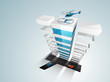 3D concept of building construction,  architecture designing con