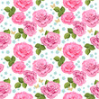 Vector: Flower texture with roses seamless Flower texture with roses seamless