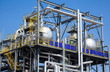 Chemical plant in the blue sky