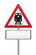 Vector: Railroad level crossing traffic sign Railroad level crossing traffic sign