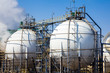 Chemical plant in the blue sky