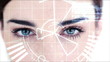 Attractive woman with dial in eyes