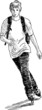 teen on roller skates