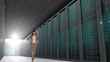 Animation about business woman presenting something