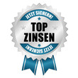 Top Zinsen Siegel blau