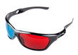 Photo: 3d blue and red plastic glasses 3d blue and red plastic glasses