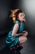 Sexy redhaired lady wearing fur