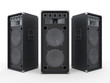 Large Audio Speakers Isolated on White Background