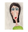 Illustration: Portrait of woman. Watercolours on paper Portrait of woman. Watercolours on paper