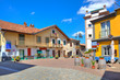 Photo: Small plaza in italian town of Barolo. Small plaza in italian town of Barolo.